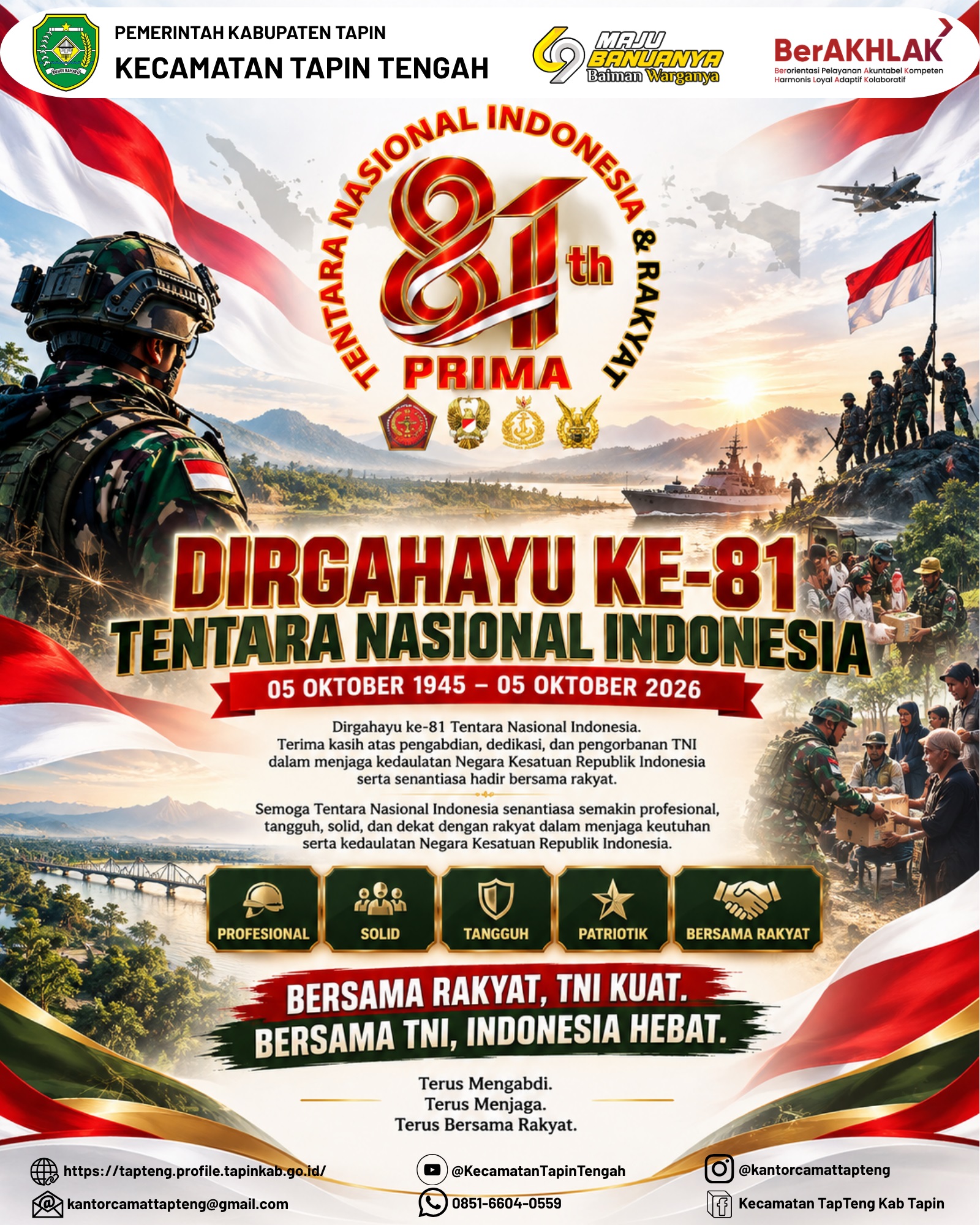 DIRGAHAYU KE 81 TENTARA NASIONAL INDONESIA