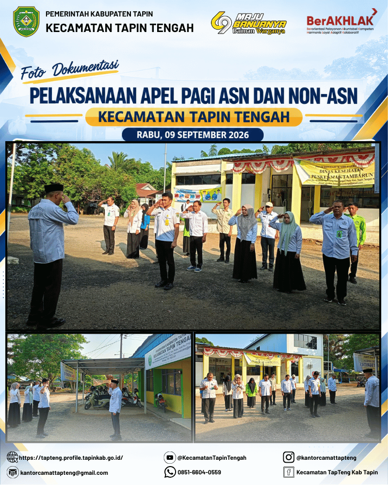 Apel Pagi ASN dan Non-ASN Kecamatan Tapin Tengah, 9 September 2026