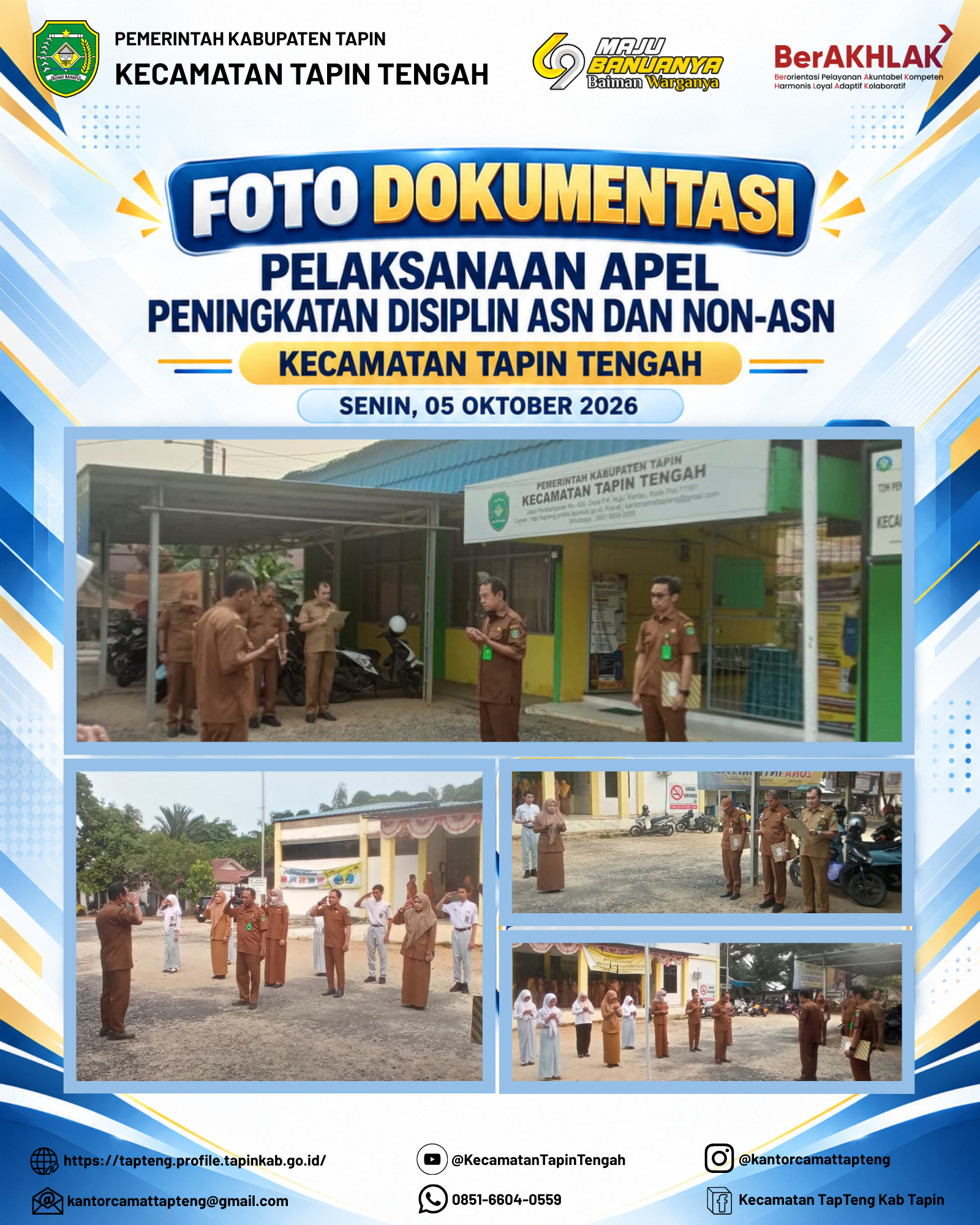 Apel Peningkatan Disiplin ASN dan Non-ASN Kecamatan Tapin Tengah, 05 Oktober 2026